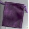 Pochette violette effet velours 10 x 8 cm