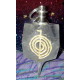 Pendule cristal 12 facettes avec symbole Reiki