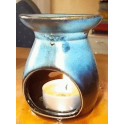 Brûle parfum en céramique noir, brun ou bleu