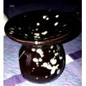 Brûle parfum noir moucheté blanc